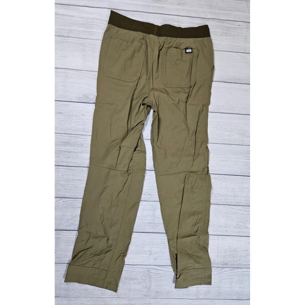 REI Co-op Hiking Pants Boys XL 18 Olive Nylon Outdoor Trail Pants Casual